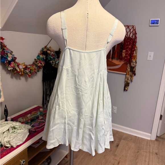 NWT Free People Elegant Lenna Mint Lace Slip Dress + Bed Jacket Small - Picture 5 of 15